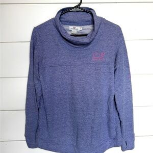 Vineyard Vines Size Small Cowl Neck Pullover Purple with Pink accents